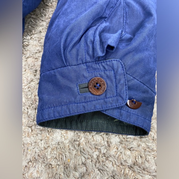 Vintage LL Bean Jacket Blue Puffer Coat Bomber Goose Down Flight Men XL TALL - Picture 2 of 14